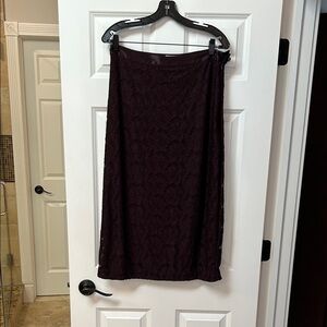 Derek Lam Aubergine Color Lace Midi Skirt